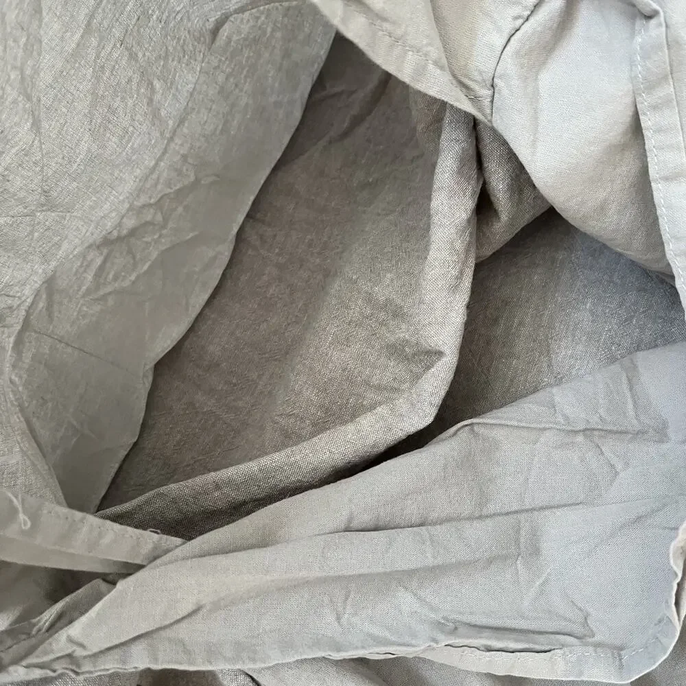 Magnolia Hearth & Hand Linen Blend King Pillowcase Pair Solid Heather Gray